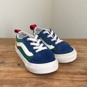 Vans Blue and Green Sneakers Classic Design